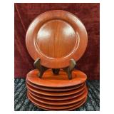 8 pc. Bamboo reusable charger plates.