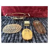 Vintage Victorian wooden plaque, boxes and more.