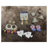 Assorted vintage earrings