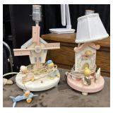 Two 1950s vintage Irmi nursery lamps.