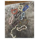 Natural gemstone chip bracelets