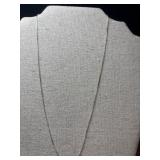 .925 Delicate Sterling Silver Box Chain Necklace.