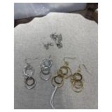Gold And Silver Toned earring bundle