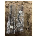Black gemstone bead necklaces and earrings.
