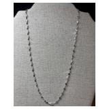 .925 Sterling Silver mirror chain necklace