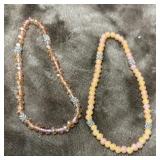 Citrine and Sunstone stacking stretch bracelets