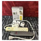 Bundle of power strips and misc timers.