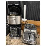 Krups Simply Brew Coffee Maker and Oster toaster.