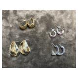Bundle of 4 pair of earrings