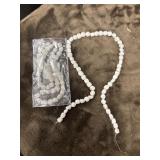 2 Unbranded vintage white Jasper bead strands