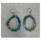 .925 Sterling Silver Beaded Drop Earrings