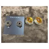 2 Sets Of Clip On Earrings.