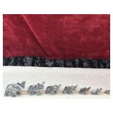Onyx marble stone carved animal figurines.