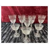 8pc. Vintage Federal Glass Co. glassware.