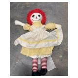 Vintage Raggedy Ann stuffed plush doll.