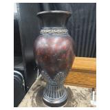Chinese Red And Black Cinnabar Lacquer Vase