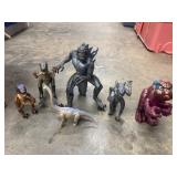 1998 Trendmasters Godzilla, dragons and dino