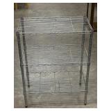 3-tier wire shelving unit.