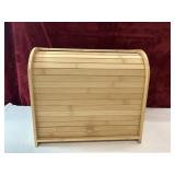 Bamboo roll-top bread box