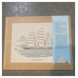 Vintage Clipper Ship art print featuring the