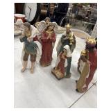Vintage, hand-painted porcelain Nativity set