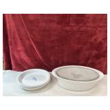 Corningware  pie plates, and French White