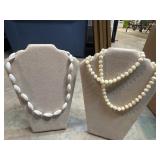 Vintage shell beaded necklace, vintage Trifari
