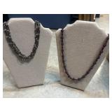 QVC Genuine Red Berry Plum Garnet necklace,