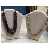 Vintage-style double-strand necklace,
