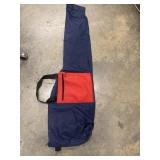 Blue and red nylon storage bag for equipment.