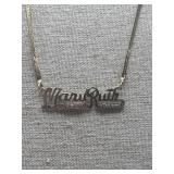 14K gold personalized name necklace features a