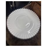 Vintage Fenton Silver Crest milk glass cake plate