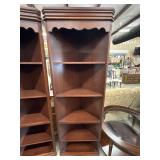 Dark Cherry Corner Bookcase Shelf