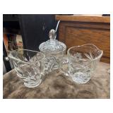 Anchor Hocking "Star of David" Sugar bowl and