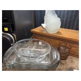 3 Anchor Hocking clear glass baking dishï¿½s. 6