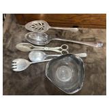 Vintage lot of silverplate serving utensils,