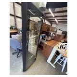 Black Coaster Delphinium corner curio cabinet