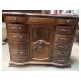 Vintage wooden musical armoire dresser jewelry