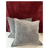 2 Grey Decorative Pillows.