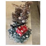 Handmade woven grapevine reindeer tabletop