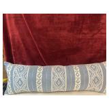 Extra long decorative pillow.