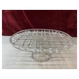 Pedestal glass cake stand.