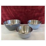 OXO Good Grips stainless steel mixing bowls.