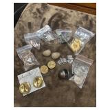 Curated assortment of vintage jewelry, clip-on