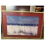 "Pampas Grass Beach" oil painting by Lee Reynolds
