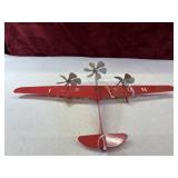3D red metal Airplane.