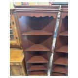Dark Cherry Corner Bookcase Shelf #2