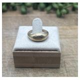 10k Gold Dome Ring Size 4, Marked