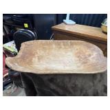 Antique primitive wooden dough bowl