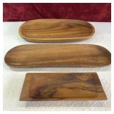 Wooden serving platters.